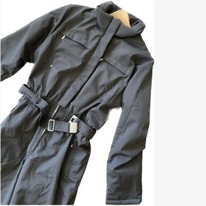 DESCENTE | XL | Men’s Ski Salopette Metal Belt Textured Luxury Snow Suit